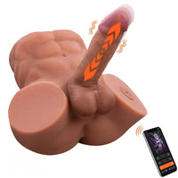 9.45in Exclusive Smart App AI Soft Real Skin Thrusting Vibrating Torso Dildo