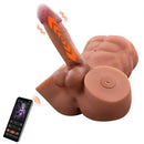 9.45in Exclusive Smart App AI Soft Real Skin Thrusting Vibrating Torso Dildo