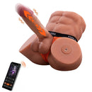 9.45in Exclusive Smart App AI Soft Real Skin Thrusting Vibrating Torso Dildo