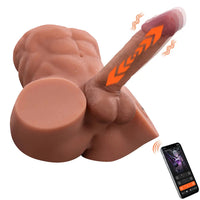 9.45in Exclusive Smart App AI Soft Real Skin Thrusting Vibrating Torso Dildo