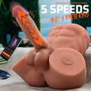 9.45in Exclusive Smart App AI Soft Real Skin Thrusting Vibrating Torso Dildo