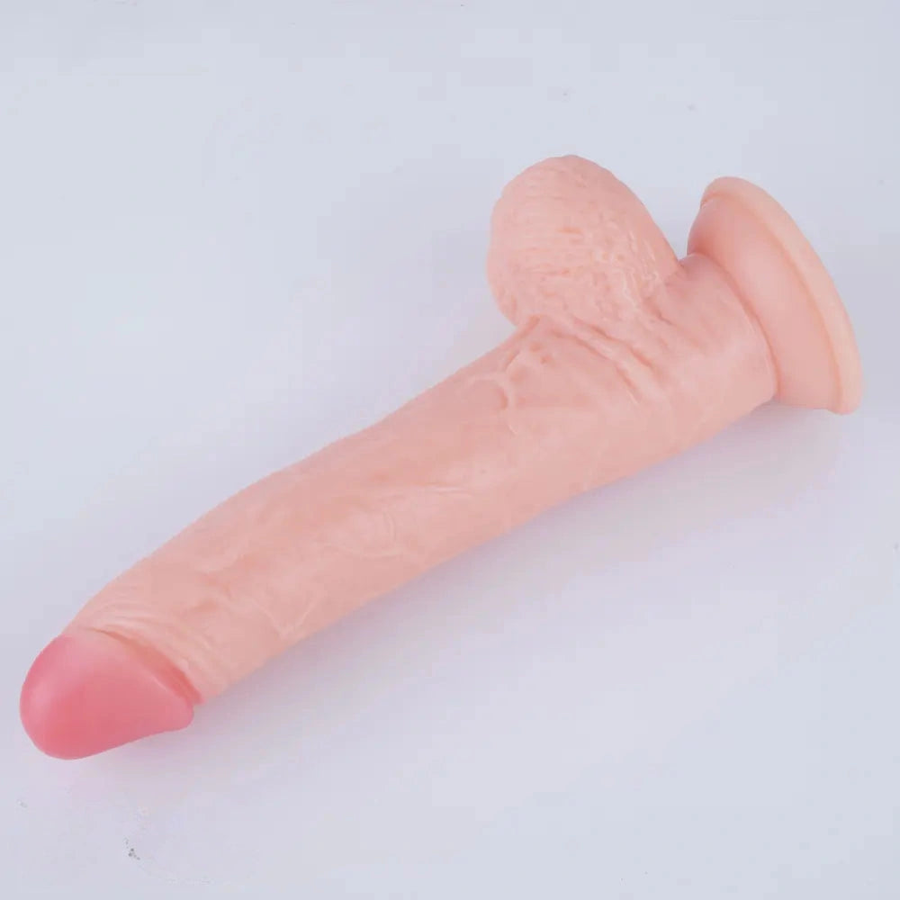 9.45in Flesh Realistic Big Soft Dildo Erotic Suction Cup Toy For Women