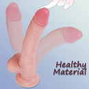 9.45in Flesh Realistic Big Soft Dildo Erotic Suction Cup Toy For Women