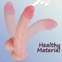 9.45in Flesh Realistic Big Soft Dildo Erotic Suction Cup Toy For Women