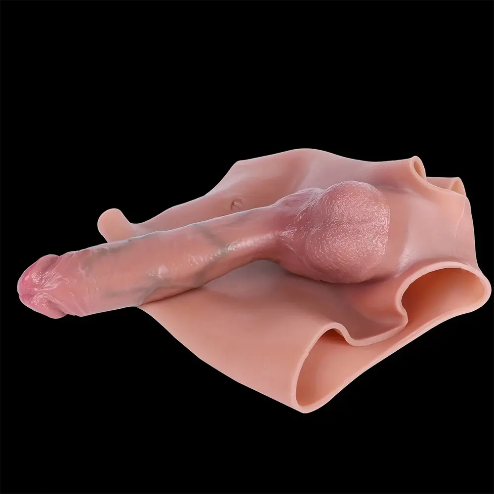 9.45in High-waisted Simulation Wearable Silicone Cock Soft Dildo Pants