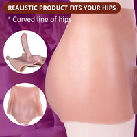 9.45in High-waisted Simulation Wearable Silicone Cock Soft Dildo Pants