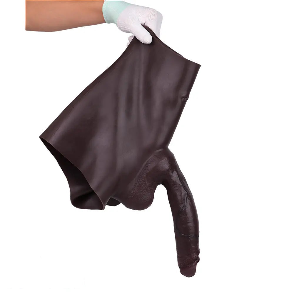 9.45in Hollow Strap on Silicone Soft Dildo Panty For Couples Men Women