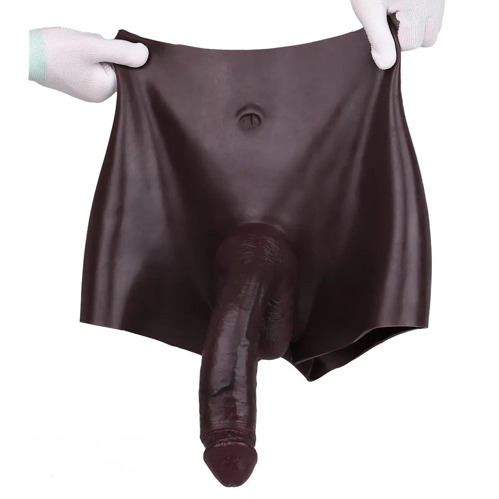 9.45in Hollow Strap on Silicone Soft Dildo Panty For Couples Men Women