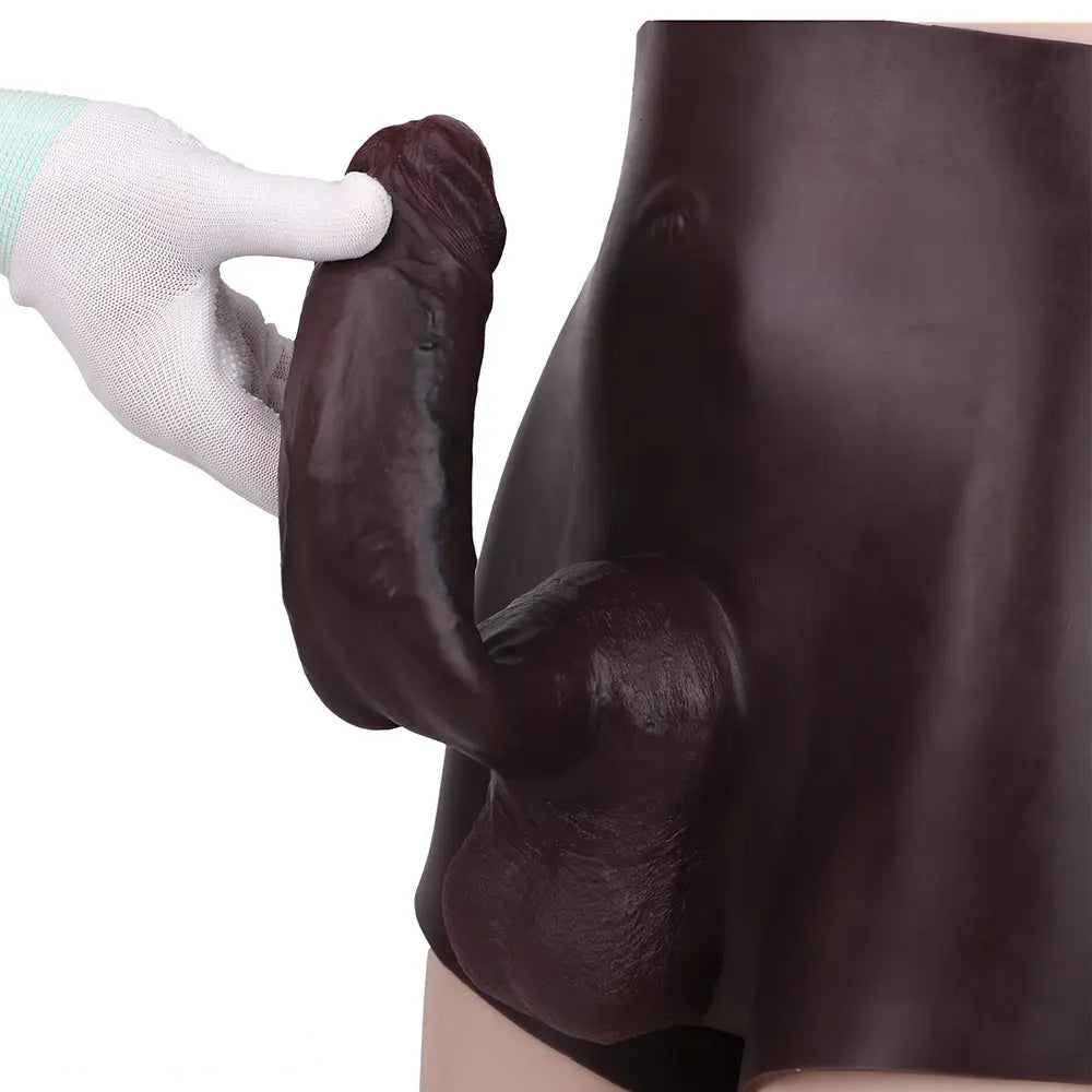 9.45in Hollow Strap on Silicone Soft Dildo Panty For Couples Men Women