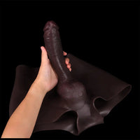 9.45in Hollow Strap on Silicone Soft Dildo Panty For Couples Men Women