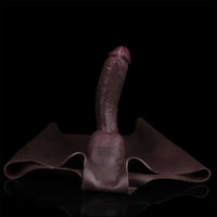 9.45in Hollow Strap on Silicone Soft Dildo Panty For Couples Men Women