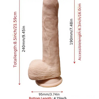 9.45in Large Realistic Female Male Flesh Like Dildo With Suction Cup