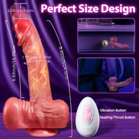9.45in Large Thick Dildo Licking Vibrator Thrust Vibration Heating Dildo
