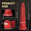 9.45in Monster Soft Liquid Silicone G-Spot 10 Vibrating 3 Thrust Modes Dildo