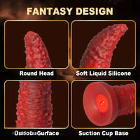 9.45in Monster Soft Liquid Silicone G-Spot 10 Vibrating 3 Thrust Modes Dildo
