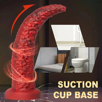 9.45in Monster Soft Liquid Silicone G-Spot 10 Vibrating 3 Thrust Modes Dildo