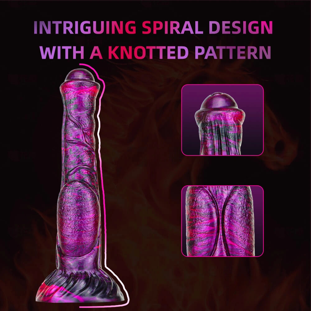 9.45in Ombre Animal Horse Cock Dildo For Adult Women Love