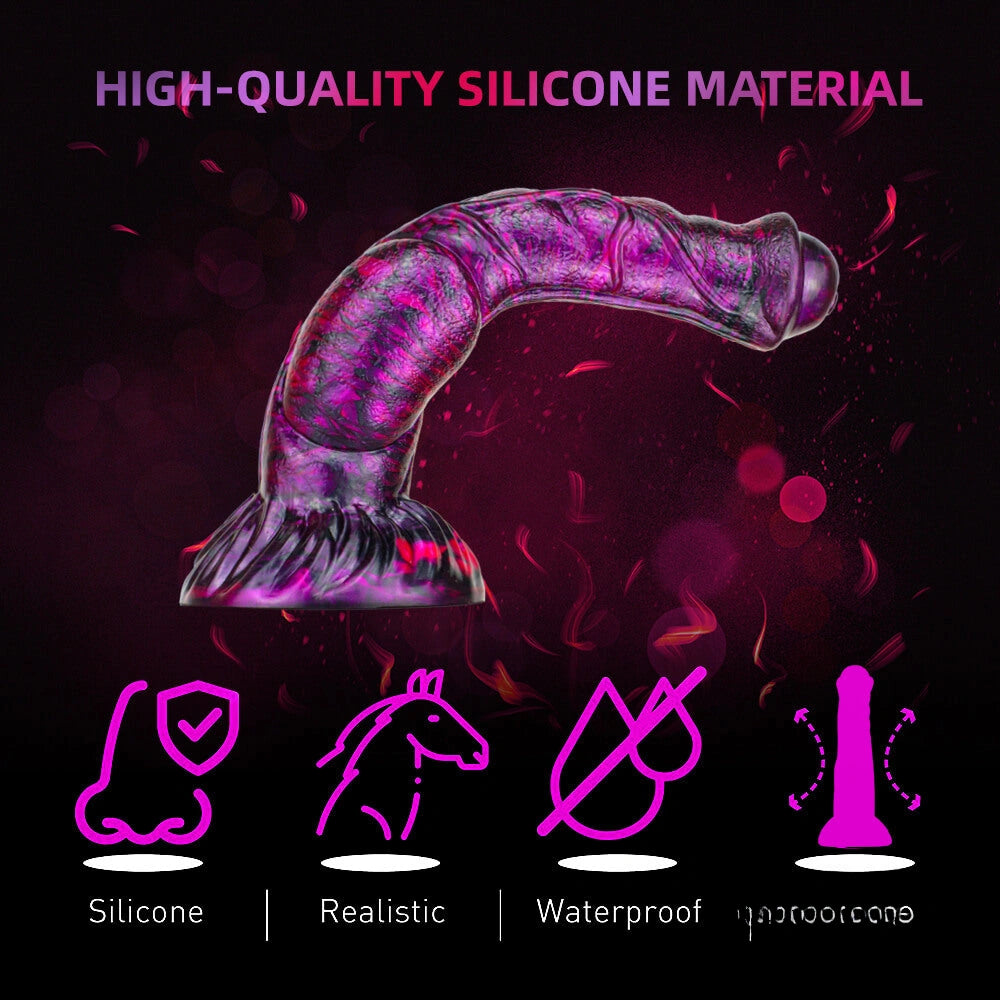 9.45in Ombre Animal Horse Cock Dildo For Adult Women Love