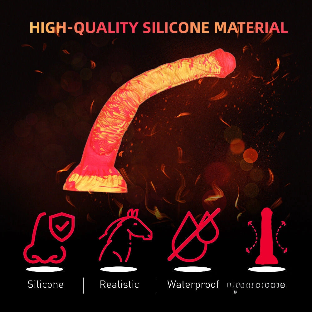 9.45in Ombre Animal Horse Cock Dildo For Adult Women Love