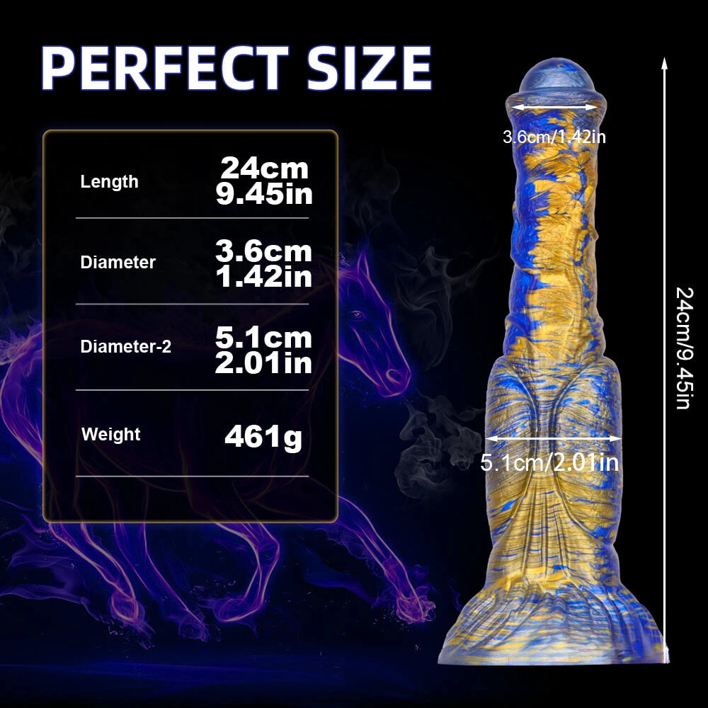 9.45in Ombre Animal Horse Cock Dildo For Adult Women Love
