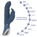 9.45in Rabbit Clitoral G Spot Dildo Vibrator Bunny Clit Stimulator