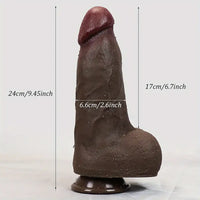 9.45in Realistic Silicone Large Soft Skin Real Dildo with Suction Cup