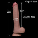 9.45in Realistic Silicone Soft Big Makeup Female Dildo With Blue Veins