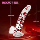 9.45in Realistic TPE Confetti Dildo Flexible Hands-Free Sex Toy