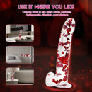 9.45in Realistic TPE Confetti Dildo Flexible Hands-Free Sex Toy