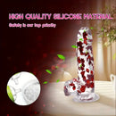 9.45in Realistic TPE Confetti Dildo Flexible Hands-Free Sex Toy