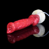 9.45in Silicone Soft Big Dog Knot Dildo With Water Spray For Vagina