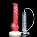 9.45in Silicone Soft Big Dog Knot Dildo With Water Spray For Vagina