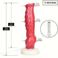 9.45in Silicone Soft Big Dog Knot Dildo With Water Spray For Vagina