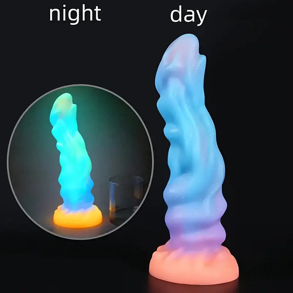 9.45in Silicone Soft Big Luminous Monster Dildo For G-spot Stimulator