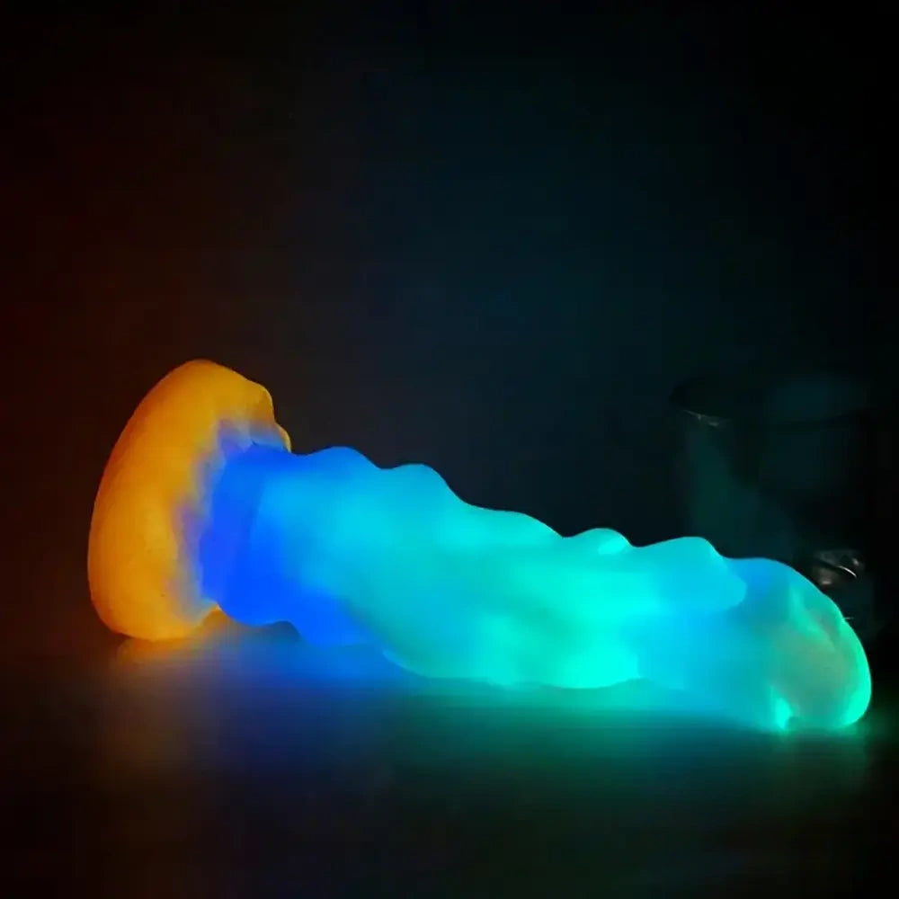 9.45in Silicone Soft Big Luminous Monster Dildo For G-spot Stimulator