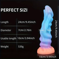 9.45in Silicone Soft Big Luminous Monster Dildo For G-spot Stimulator