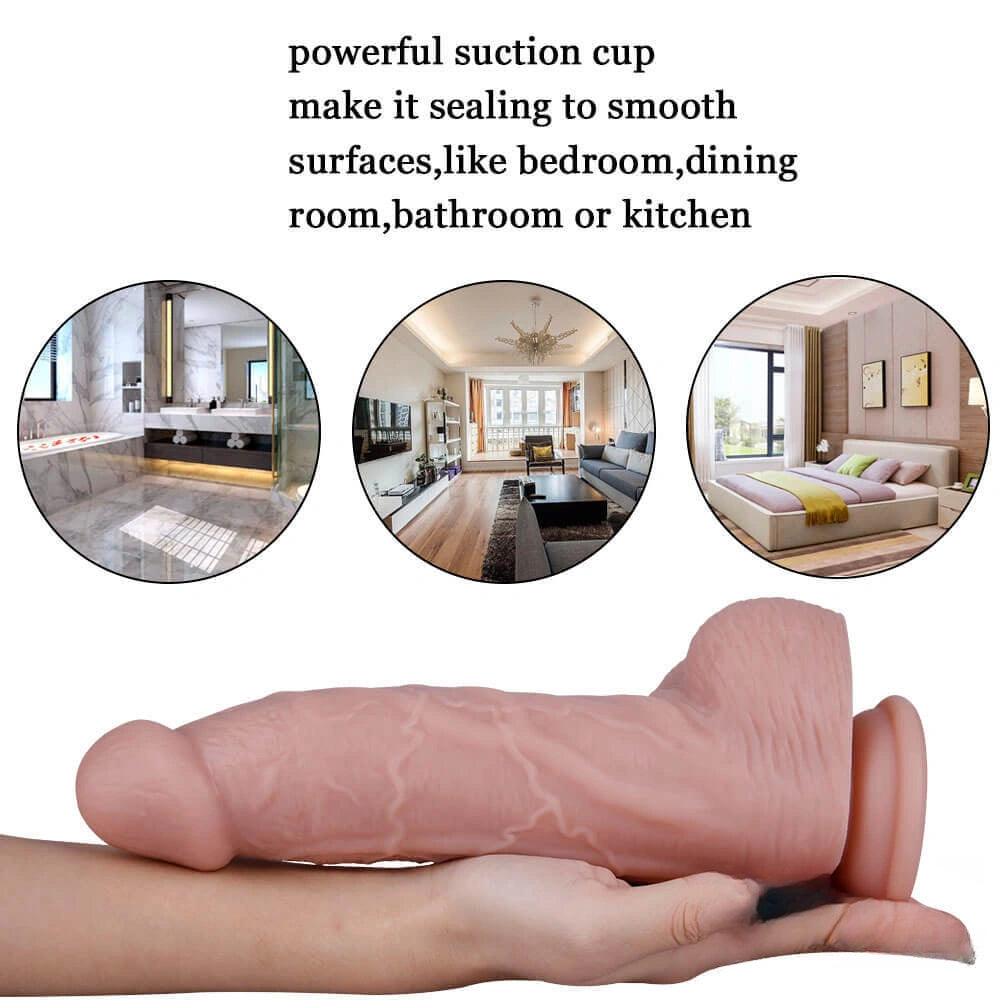 9.45in Small Glans Real Dildo Sex Toy For Women With Suction Cup