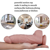 9.45in Small Glans Real Dildo Sex Toy For Women With Suction Cup
