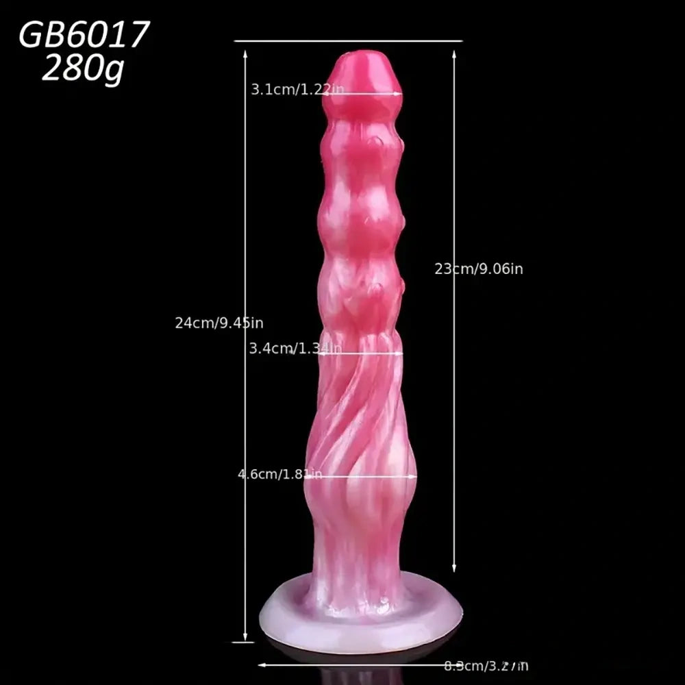 9.45in Soft Big Real Monster Silicone G Spot Dildo For Women Men