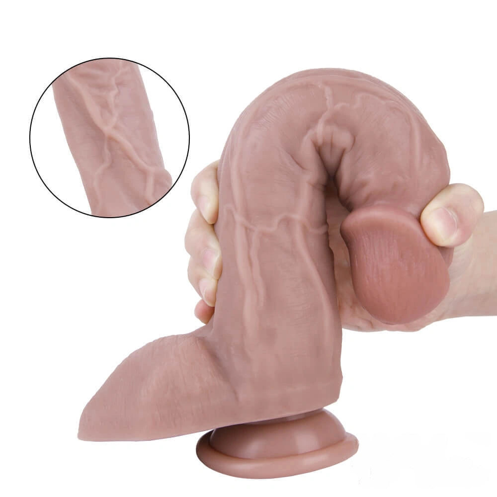 9.45in Soft Dildo Women Suction Cup Anal Penis Female Sex Toy