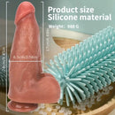 9.45in Ten Modes Thrusting Vibrating Heating Silicone Remote Control Dildo