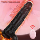 9.45in Thrusting Remote Control Vibrating Automatic Big Soft Dildo