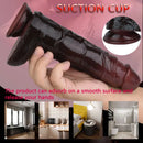 9.45in Thrusting Remote Control Vibrating Automatic Big Soft Dildo
