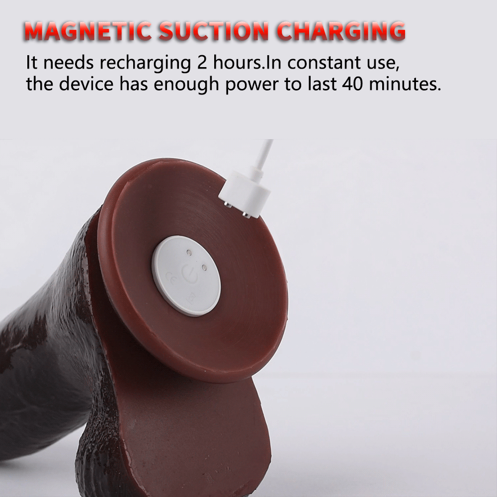 9.45in Thrusting Remote Control Vibrating Automatic Big Soft Dildo