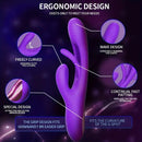 9.45in Triple Ends Double Layer Silicone Soft Vibrating Automatic Dildo