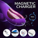 9.45in Triple Ends Double Layer Silicone Soft Vibrating Automatic Dildo