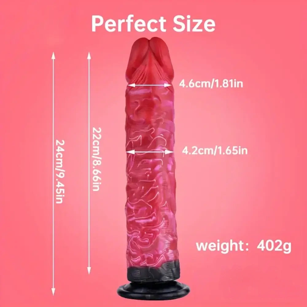 9.45in Unisex Big Silicone Soft Dildo For Prostate Stimulation Vaginal Massage