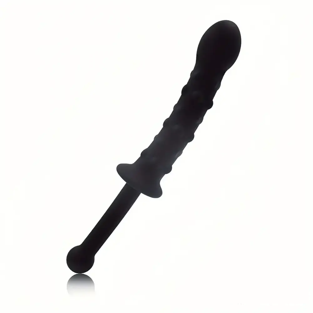 9.45in Unisex Soft Silicone Big Spiked Dildo With Handle For Adult Toy