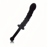 9.45in Unisex Soft Silicone Big Spiked Dildo With Handle For Adult Toy