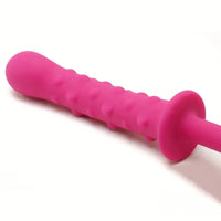 9.45in Unisex Soft Silicone Big Spiked Dildo With Handle For Adult Toy